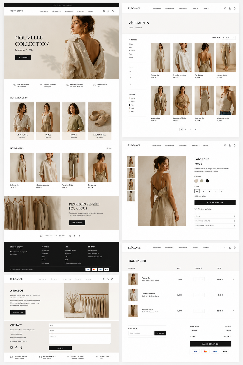 Concept de boutique en ligne de vêtements