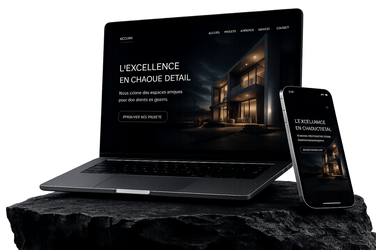 Aperçu d'un site web créé par Vision Web Québec