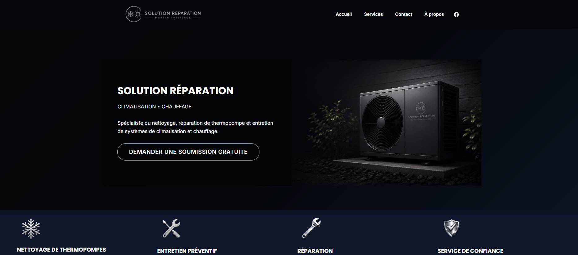 Site web Solution Réparation Martin Thivierge