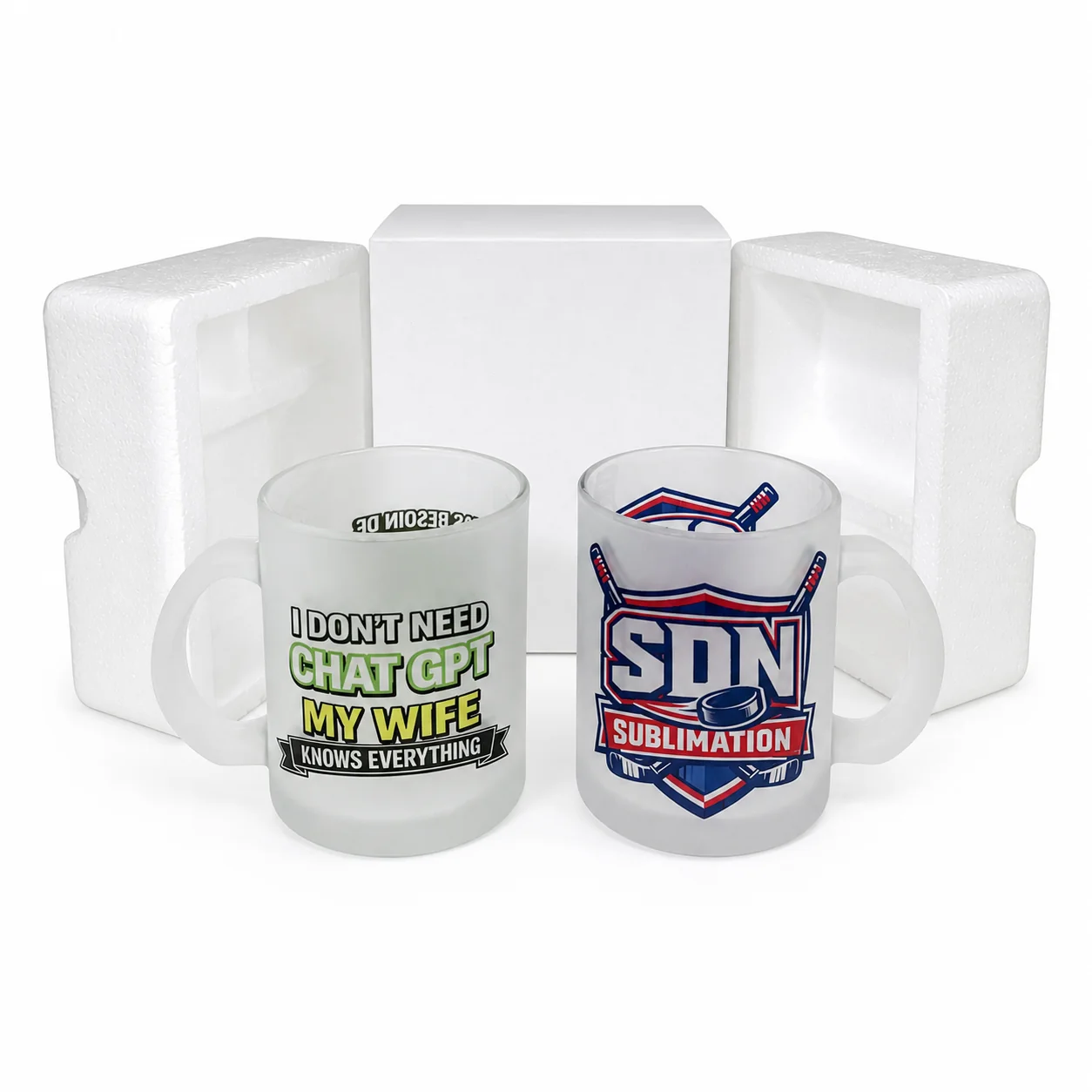 Tasse 11 oz en verre givré personnalisée – Image 2