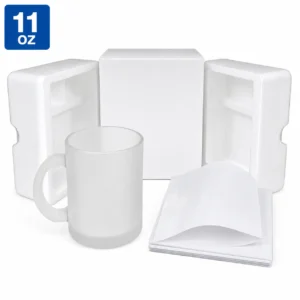 Tasse 11 oz en verre givré personnalisée
